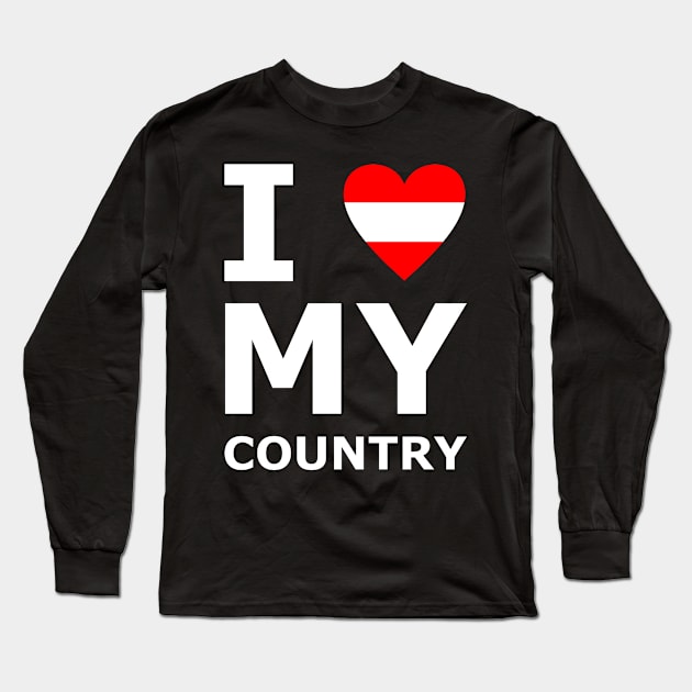 Austria Long Sleeve T-Shirt by Karpatenwilli